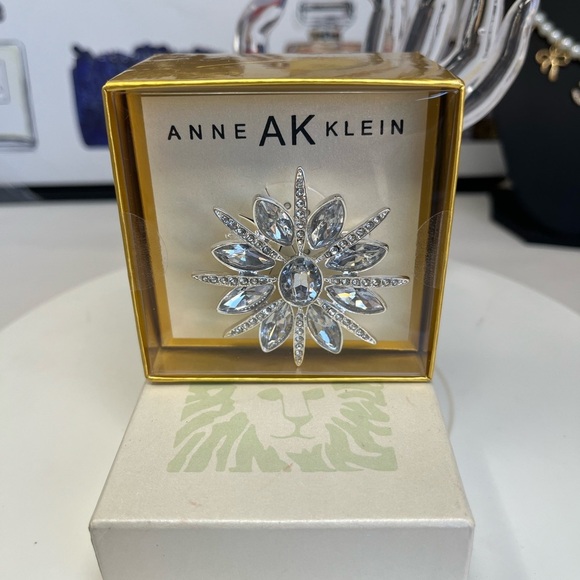Anne Klein Silver Brooch gift box - Picture 1 of 2
